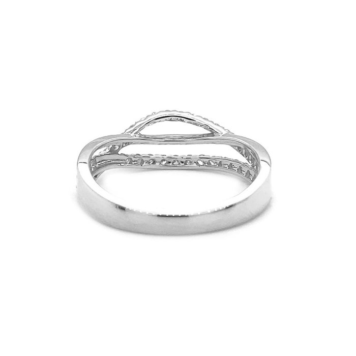 Ingen mindstepris - Ring - 14 karat Hvidguld -  0.31ct. tw. Diamant (Natur)