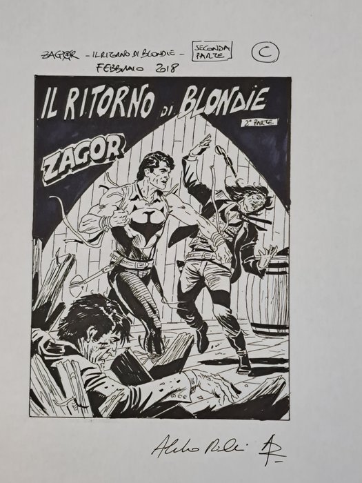 Piccinelli, Alessandro - 2 Original cover - Zagor - "Il Ritorno di Blondie!" - "La Banda degli Spietati" - 2018