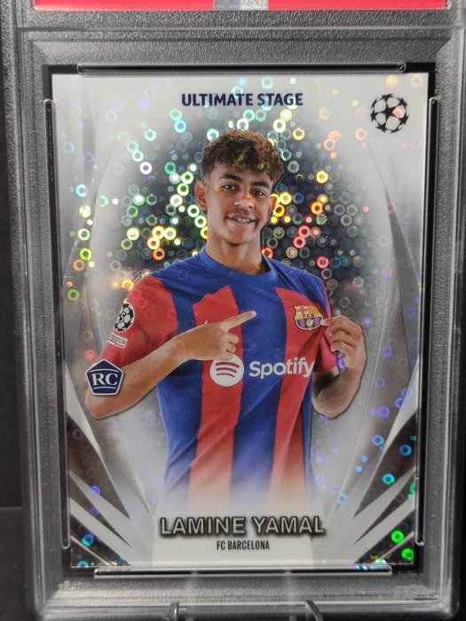 2023/24 Topps UEFA CC Lamine Yamal #USC-16 Ultimate Stage Chrome - Rookie PSA 9 - 1 Graded card