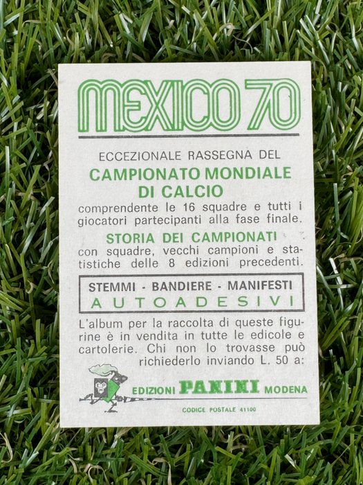 1970 Panini Mexico 70 World Cup History - Leonidas 1938 - 1 Card - Næsten så god som ny (NM)