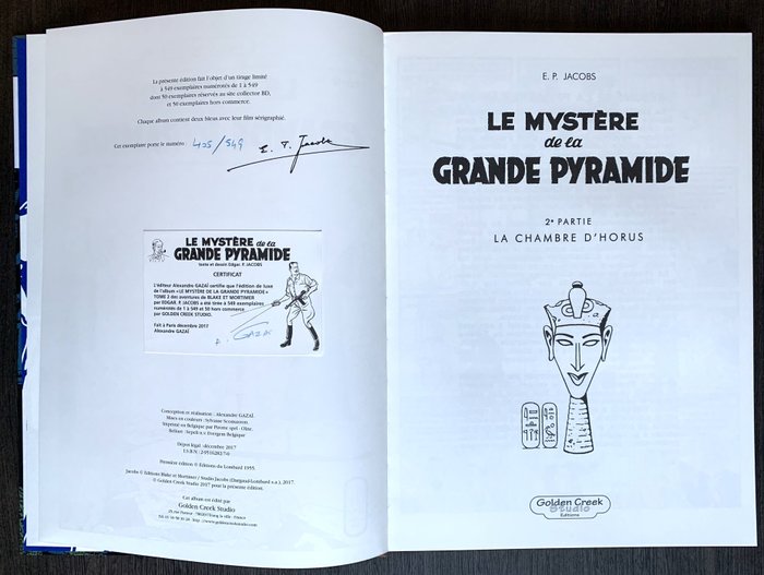 Blake  Mortimer T4 - Le Mystère de la Grande Pyramide 2 + suppléments - C - 1 Album - Begrænset udgave - 2017