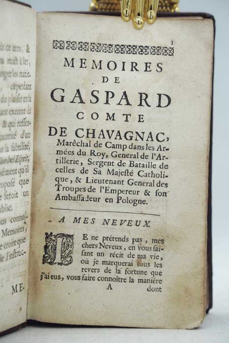 Gaspard Chavagnac - Mémoires de Gaspard Comte de Chavagnac - 1700