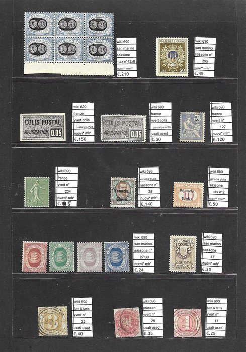 verden 1850/1950 - Samling af klassiske verdenslande stemplet og MH* +MNH** kat 3014 - yvert  scott sassone