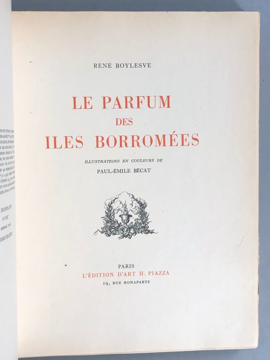 René Boylesve - Le Parfum des îles Borromées [exemplaire sur Japon] - 1933