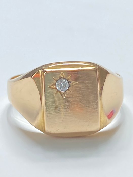 Ingen mindstepris - Ring - 18 kraat Gulguld Diamant (Laboratoriedyrket)