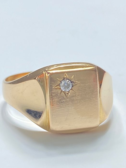 Ingen mindstepris - Ring - 18 kraat Gulguld Diamant (Laboratoriedyrket)