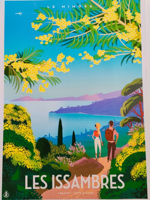 Monsieur Z - French riviera Travel poster " Les Issambres "