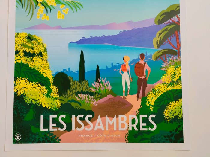 Monsieur Z - French riviera Travel poster " Les Issambres "