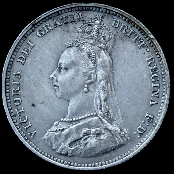 Storbritannien Victoria (1837-1901) Schilling - 1887 - (S30-001)  (Ingen mindstepris)