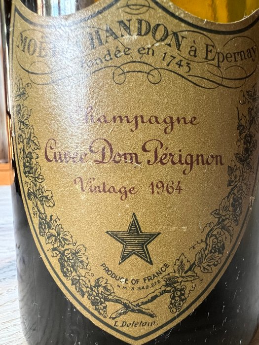 1964 Dom Pérignon - Champagne Brut - 1 Flaske (075L)