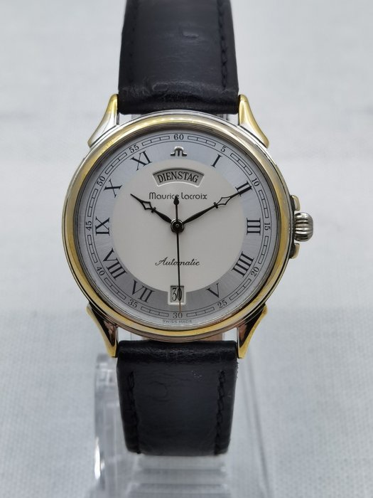 Maurice Lacroix - Pontos Automatic Day/Date Dress Watch - Ingen mindstepris - 09690 - Mænd - 1980-1989