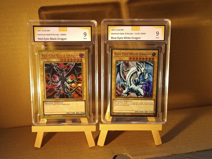 Konami - 1 Card - Red-Eyes Black Dragon and Blue-Eyes White dragon