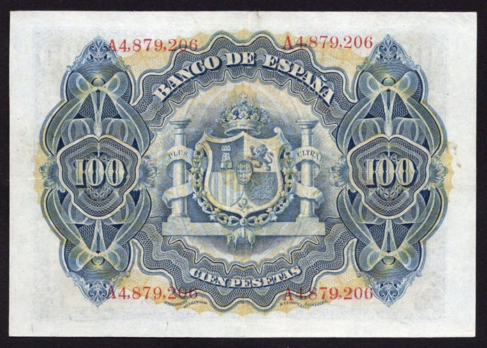 Spanien. - 100 pesetas 1906 - Pick 59a  (Ingen mindstepris)