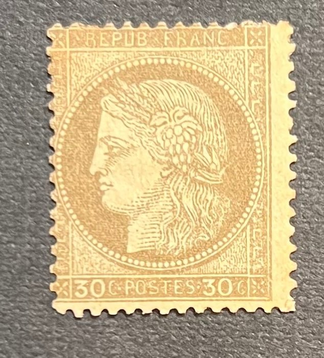 Frankrig 1872 - Classic France 30c Ceres Brown rating 1100 - Yvert Tellier 56