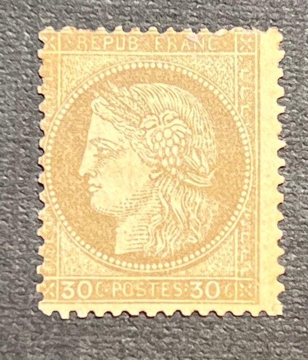 Frankrig 1872 - Classic France 30c Ceres Brown rating 1100 - Yvert Tellier 56