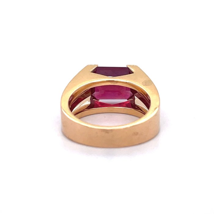 Ring - 18 kraat Rosaguld Rubin - Diamant