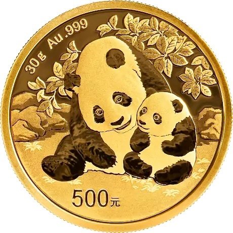 1 Troy Ounce - Guld 999 - 2024 - Panda fine gold - Præget bar