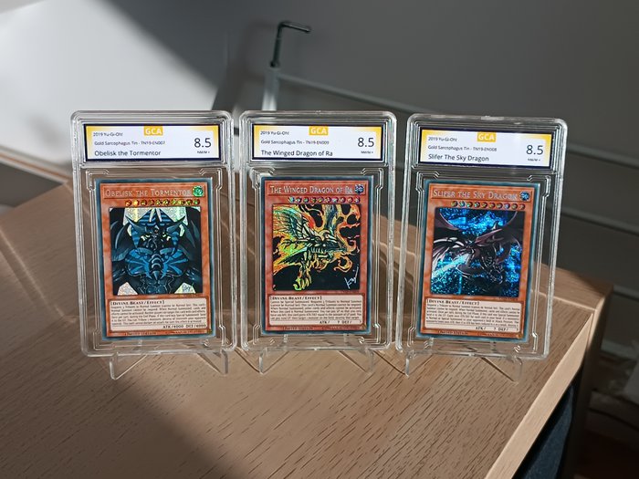 Konami - 3 Card - belisk the Tormentor, Slifer Sky Dragon and Winged Dragon of Ra