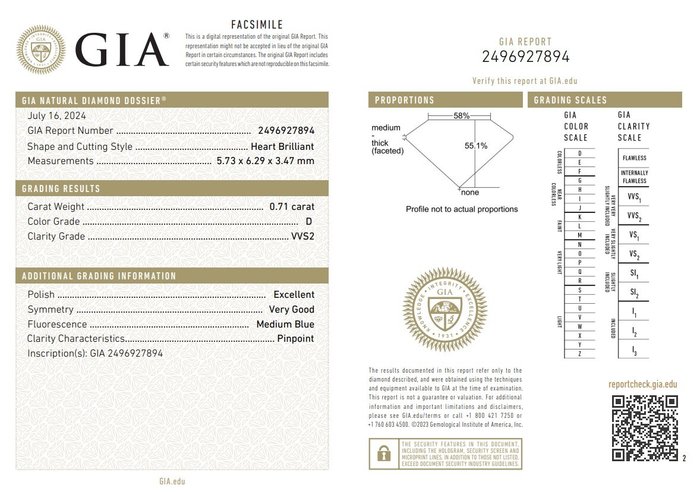 Halskæde med vedhæng - 18 kraat Hvidguld -  1.01ct. tw. Diamant (Natur) - Diamant