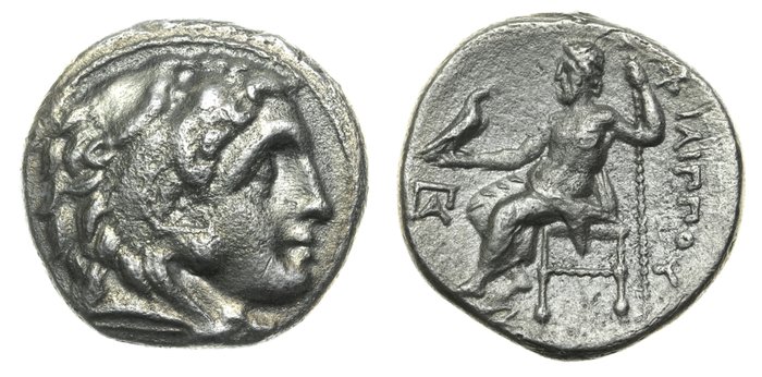 Konger af Makedonien Philip III Arrhidaios (323-317 fKr) Drachm Under Menander or Kleitos Early posthumous issue of Kolophon mint ca 322-319 BC  (Ingen mindstepris)