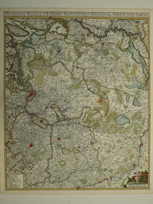 Holland - Belgien, Brabant, Leuven. Maastricht; J. Covens, C. Mortier - Brabantiae Ducatus S. R. Imperii Marchionatus Mechliniae Dominii Nova Tabula - 1701-1720