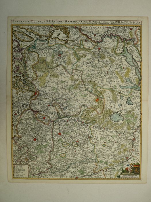 Holland - Belgien, Brabant, Leuven. Maastricht; J. Covens, C. Mortier - Brabantiae Ducatus S. R. Imperii Marchionatus Mechliniae Dominii Nova Tabula - 1701-1720