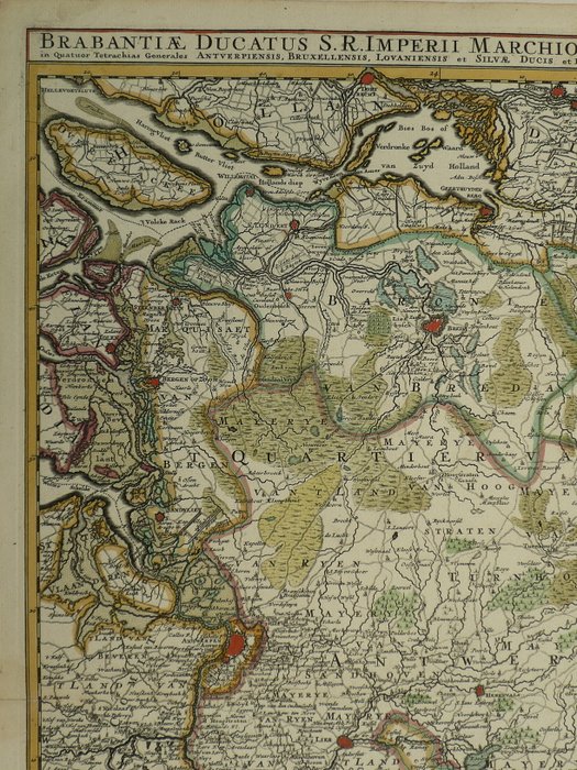 Holland - Belgien, Brabant, Leuven. Maastricht; J. Covens, C. Mortier - Brabantiae Ducatus S. R. Imperii Marchionatus Mechliniae Dominii Nova Tabula - 1701-1720