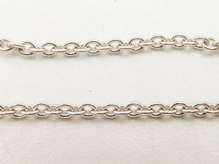 Choker halskæde - 18 kraat Hvidguld Diamant (Natur)