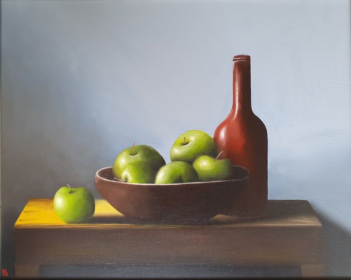 A.J. Oppedijk - Appels op oude tafel