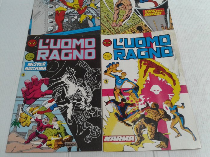 Uomo Ragno 2° serie -n° 26-27-28-29 - Settimanale - 4 Comic - Første udgave - 1982