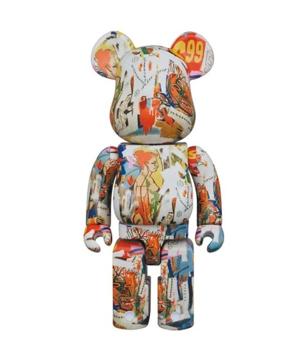 Andy Warhol (1928-1987) - Andy Warhol x Jean-Michel Basquiat V4 400% Bearbrick Medicom Toy Be@rbrick