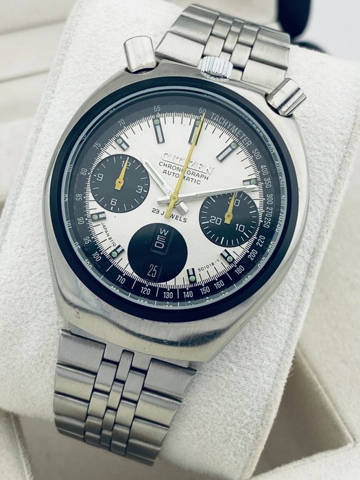 Citizen - Bullhead - Panda - Automatic - Chronograph - Day/Date - Ingen mindstepris - 67-9011 - Mænd - 1970-1979