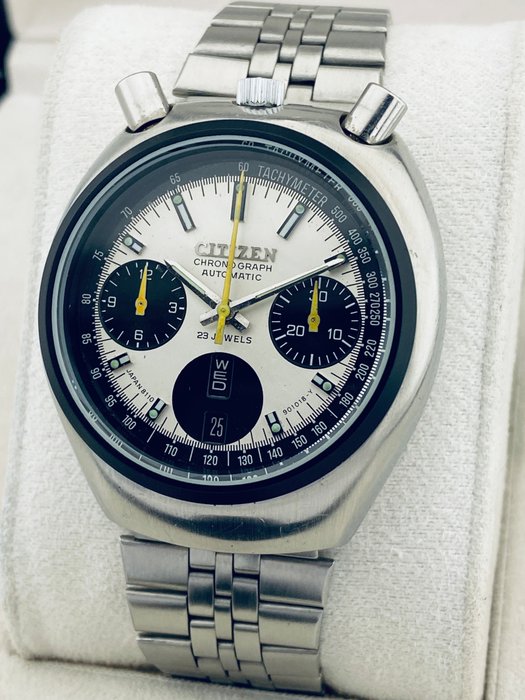 Citizen - Bullhead - Panda - Automatic - Chronograph - Day/Date - Ingen mindstepris - 67-9011 - Mænd - 1970-1979