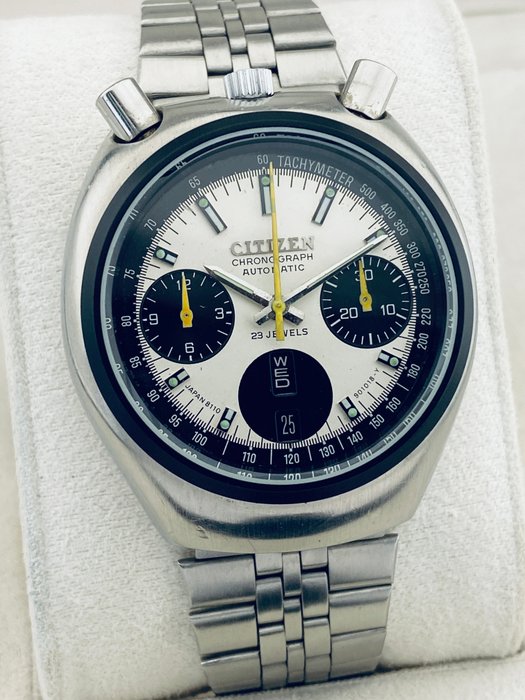 Citizen - Bullhead - Panda - Automatic - Chronograph - Day/Date - Ingen mindstepris - 67-9011 - Mænd - 1970-1979