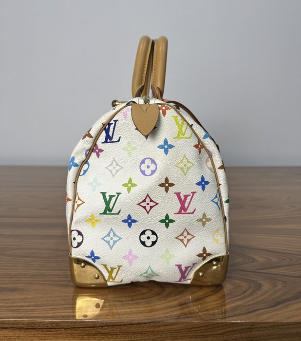 Louis Vuitton - LV x Takashi Murakami Speedy Monogram 30 White Multicolor - Håndtaske