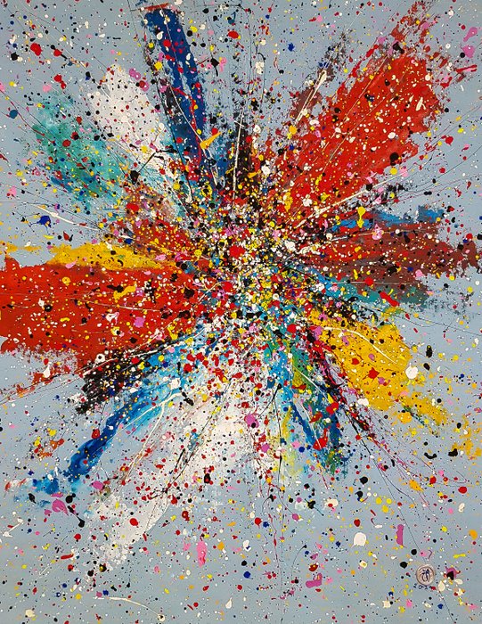 Arvydas Gaiciunas (Retne) - SMO (XXL) Abstract Expressionist Explosion of Colors