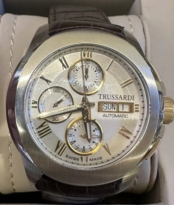 Trussardi - Crono Automatico Day-date Eta Valjoux 7750 SWISS MADE - Mænd - 2020+