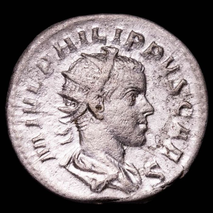 Romarriket. Philip II (AD 247-249). Antoninianus Prince of the Youth reverse. Caesar, Rome, 244-247 AD. PRINCIPI IVVENT  (Ingen mindstepris)