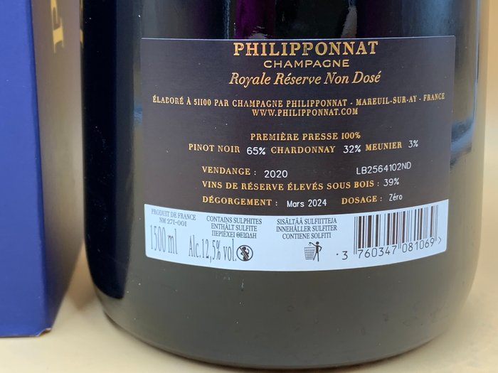 Philipponnat, Royale réserve Non Dosé - Champagne - 1 Magnum (1,5 L)