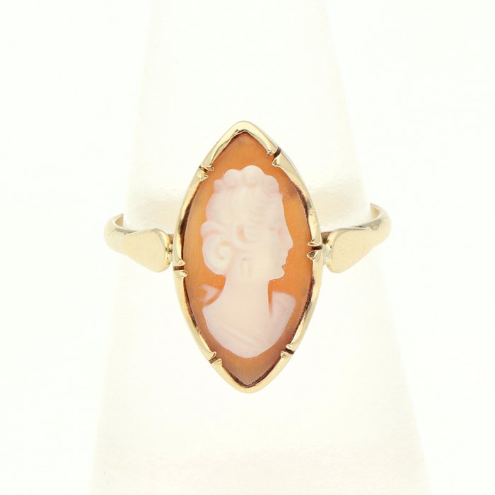 Ingen mindstepris - Ring - 14 karat Gulguld - Cameo