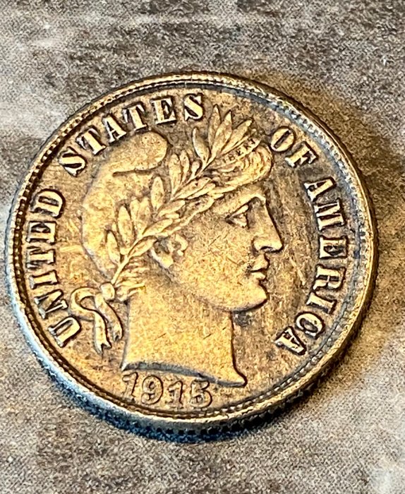 Förenta staterna Barber Dime 1915-S  (Ingen mindstepris)