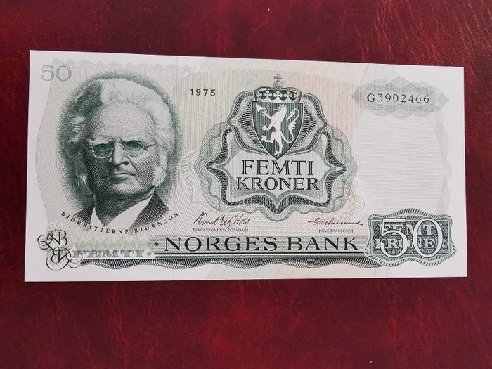 Norge. - 2 x 50 kroner 1973 and 1975 - Pick 37b, 37c  (Ingen mindstepris)