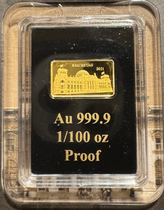 Fiji. 5 Dollars 2021 Reichstag, 1/100 Oz (.999) Proof  (Ingen mindstepris)