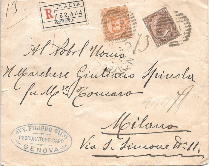 Italien Kongerige 1863/1901 - PORTO "TO KONGER" - SASSONE 38 38 T19 T21 62 63 72