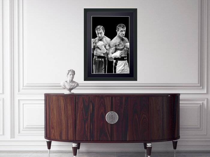 Robert de Niro and Sylvester Stallone - Fine Art Photography - Luxury Wooden Framed 70X50 cm - Limited Edition Nr 01 of 30 - Serial ID 16925 - Original Certificate (COA), Hologram Logo Editor and QR Code - 100% New items.