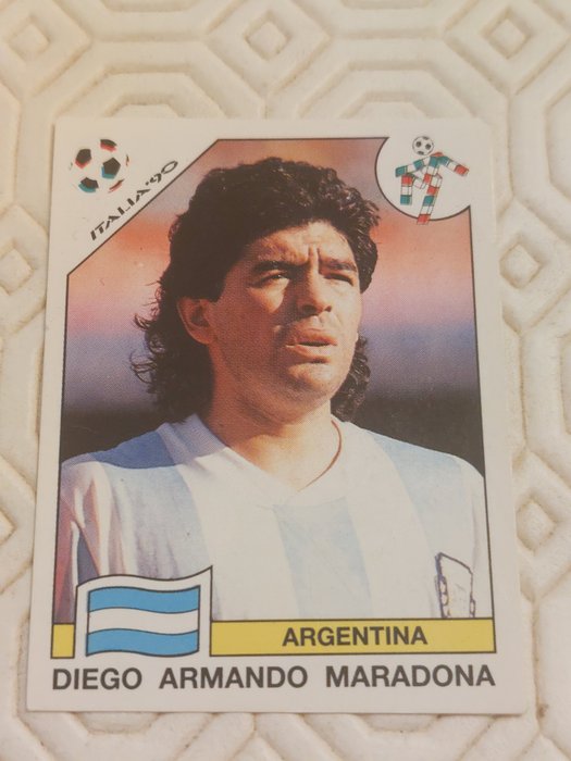 Panini - 4 x Maradona - Panini Italia 90 / WC Story / La Vache Qui Rit / Milk Cap Sticker