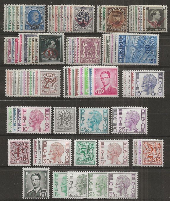 Belgien 1929/1982 - Tjeneste og militær, komplet afsnit - OBP/COB S1/84 + M1/5