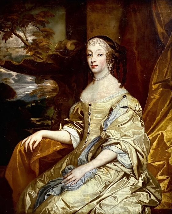 Peter Lely (1618-1680), Follower of - Retrato de Henrietta de Inglaterra, Duquesa de Orleans