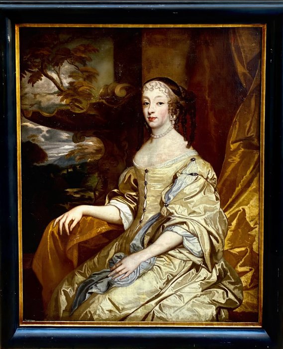 Peter Lely (1618-1680), Follower of - Retrato de Henrietta de Inglaterra, Duquesa de Orleans