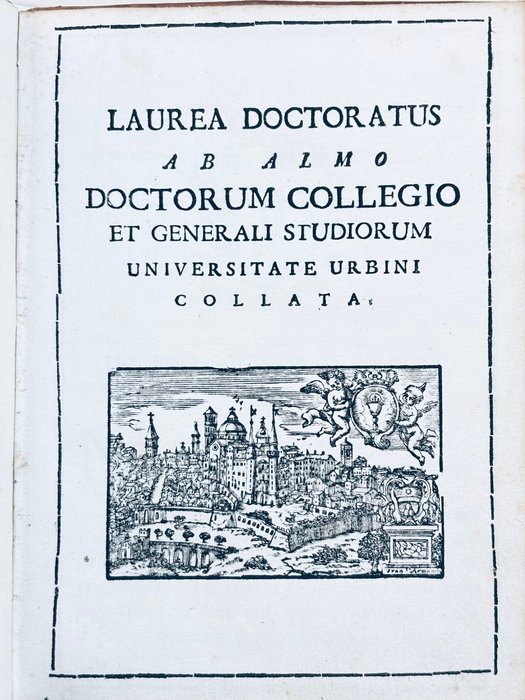 Université d'Urbino / C. Pasqualini - [Urbino- Italie]   Laurea doctoratus… universitate Urbini collata. Cesar Borgignioni natif - 1816